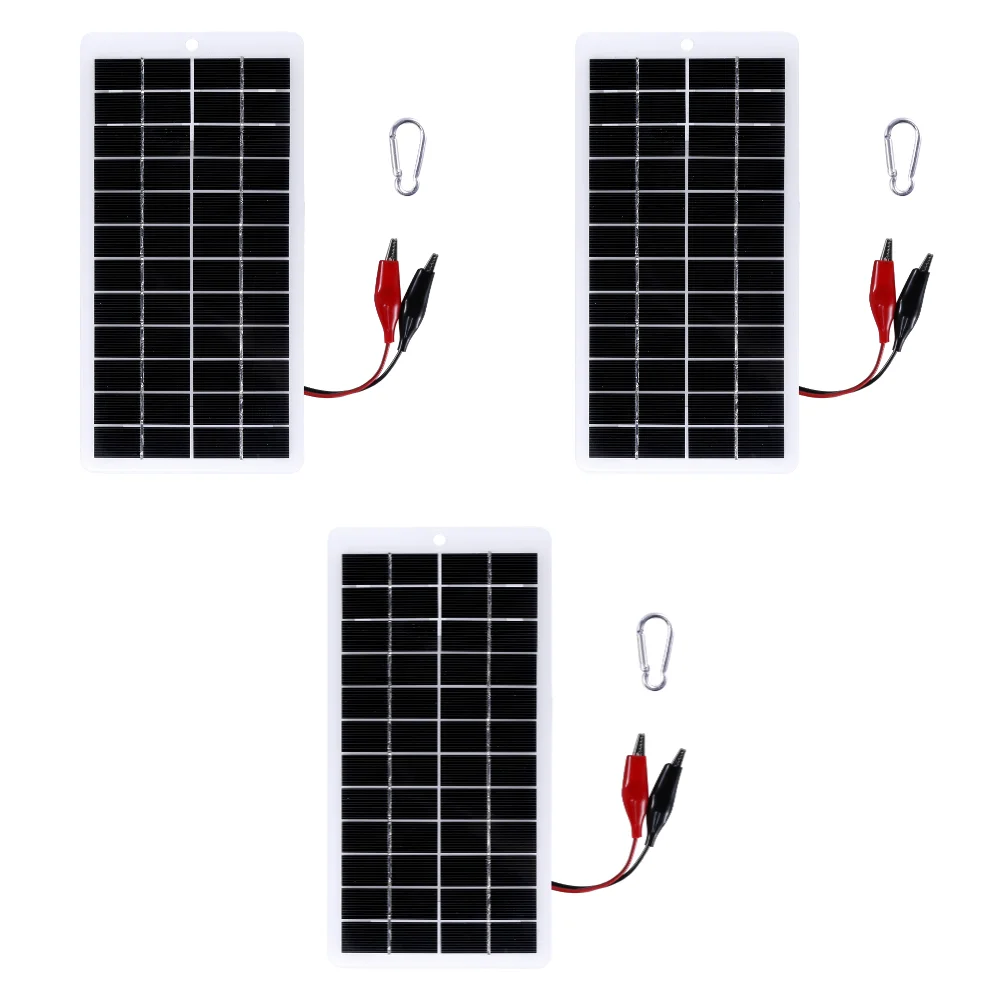12V Solar Ladegerät EVA Laminiert 10W Solar Power Bank mit DC Port Karabiner Notfall Solar Ladegerät für 3,7 V Batterie/Garten Lampe