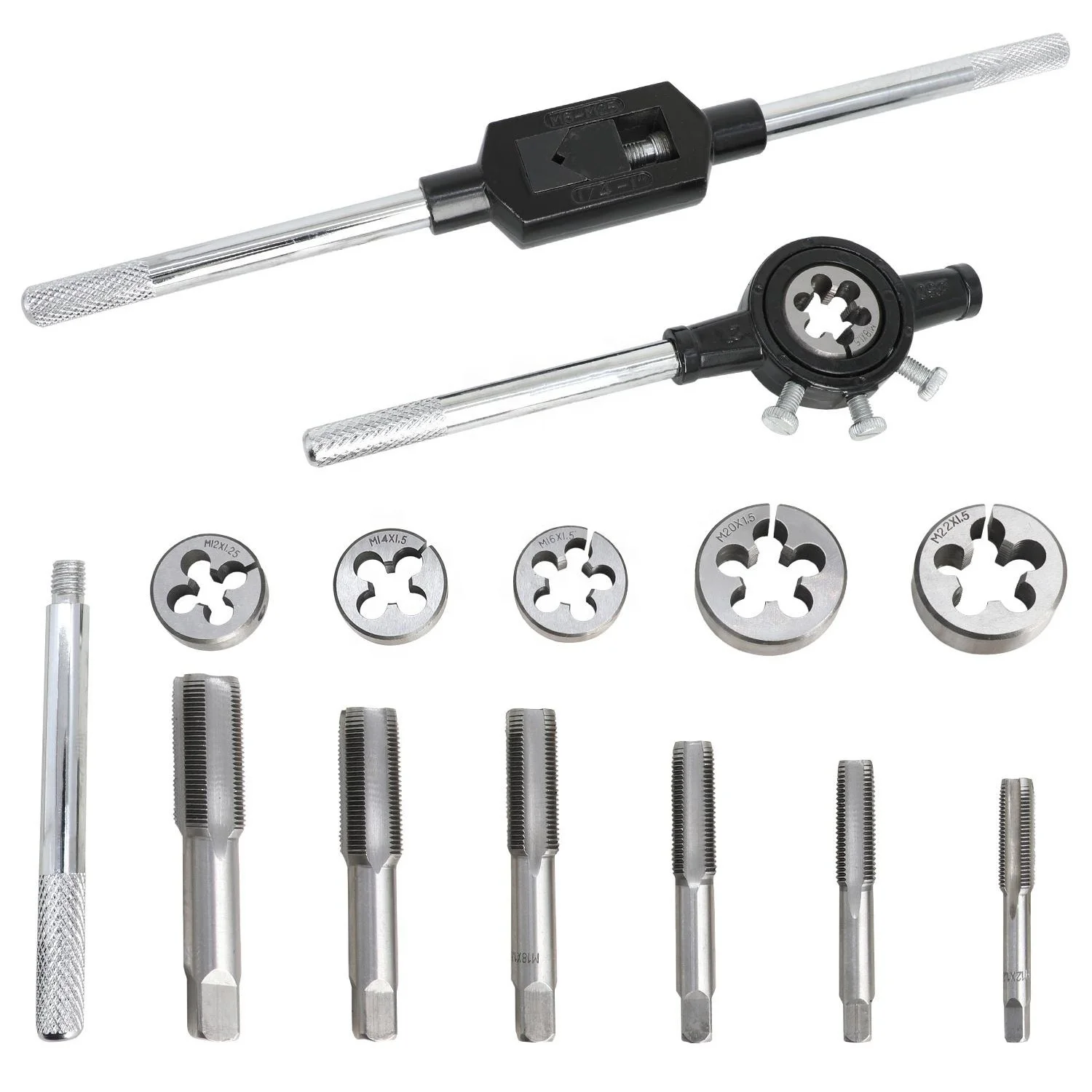 Universal Metric Thread Tap And Die Set Metal Thread Repair Hand Tool Kit