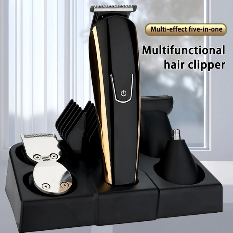 Men's Hair Clipper Beauty Set Multi-function Electric Hair Trimmer Ear and Nose Hair Trimmer Beard Shaver Rechargeable Trimmer