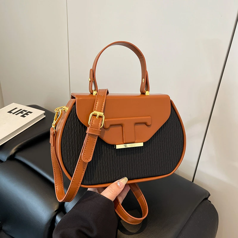 Bolso cruzado minimalista Vintage de cuero para mujer, bolso de diseñador, bolso de viaje de Color sólido de lujo, gran capacidad