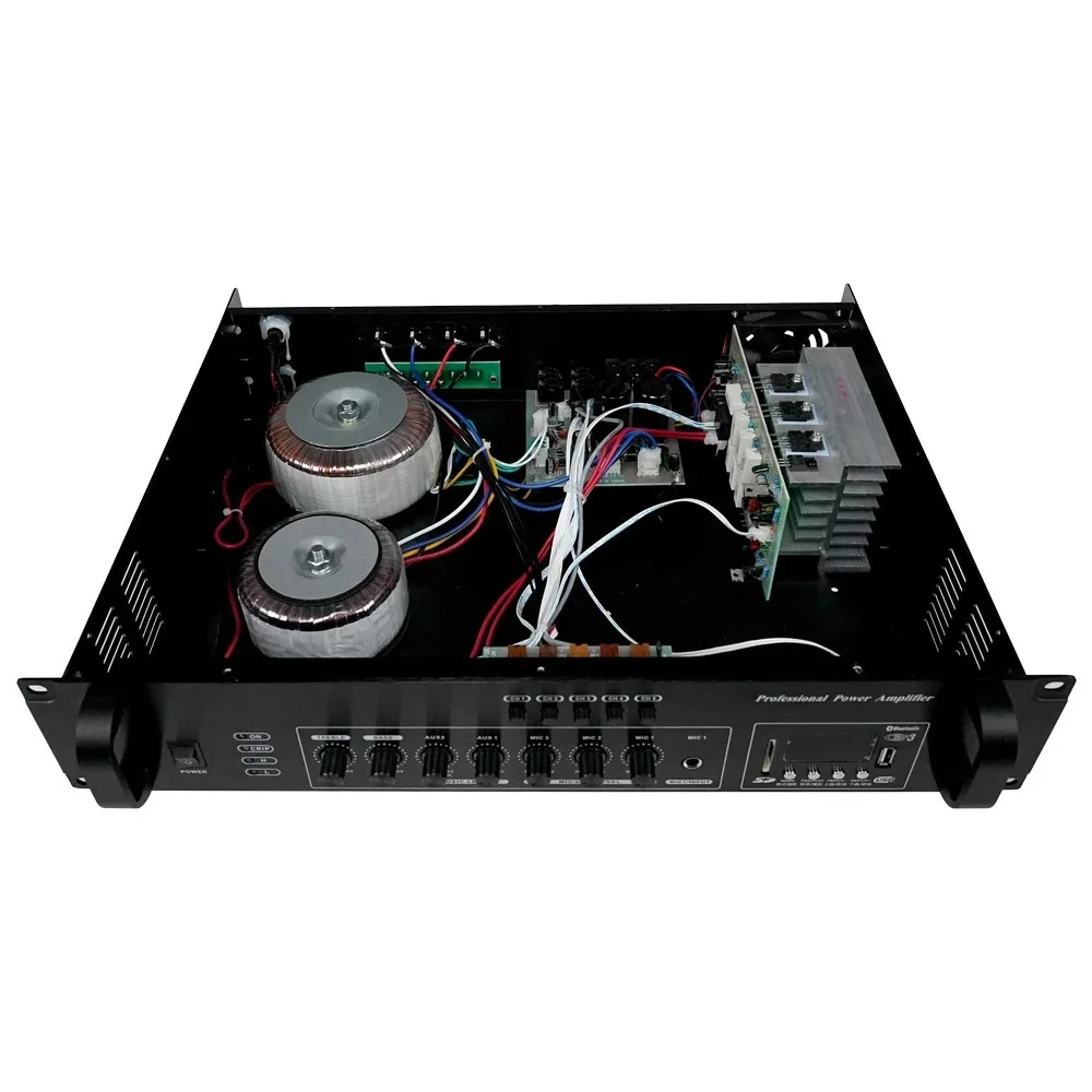 Wireless 180 Watts Power Amplifier Multi-Zone Audio Source USB SD AUX Inputs Public Address Speaker Receiver Home Outdoor 220V