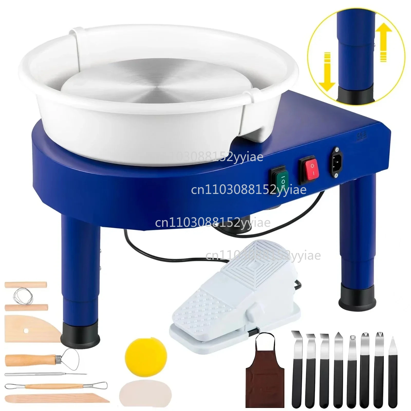 14in/35cm Ceramic Wheel Professional 450W Adult and Children's Ceramic Wheel Electric Mud Wheel