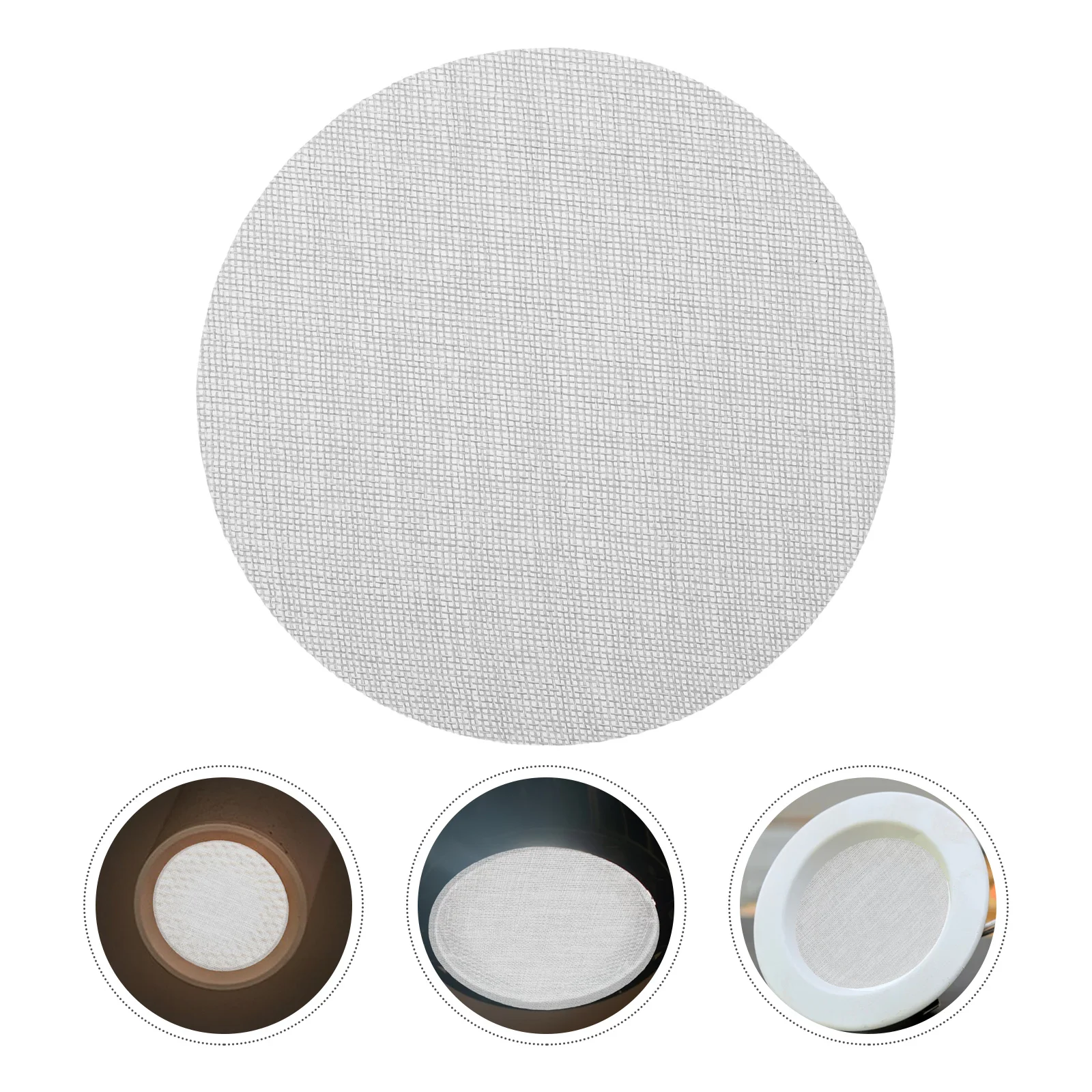 

5Pcs Drum Lampshade Diffuser Silver Fabric Lamp Shade Replacement Cover Soft Light Filter for Recessed Ceiling Spotlight Fixture