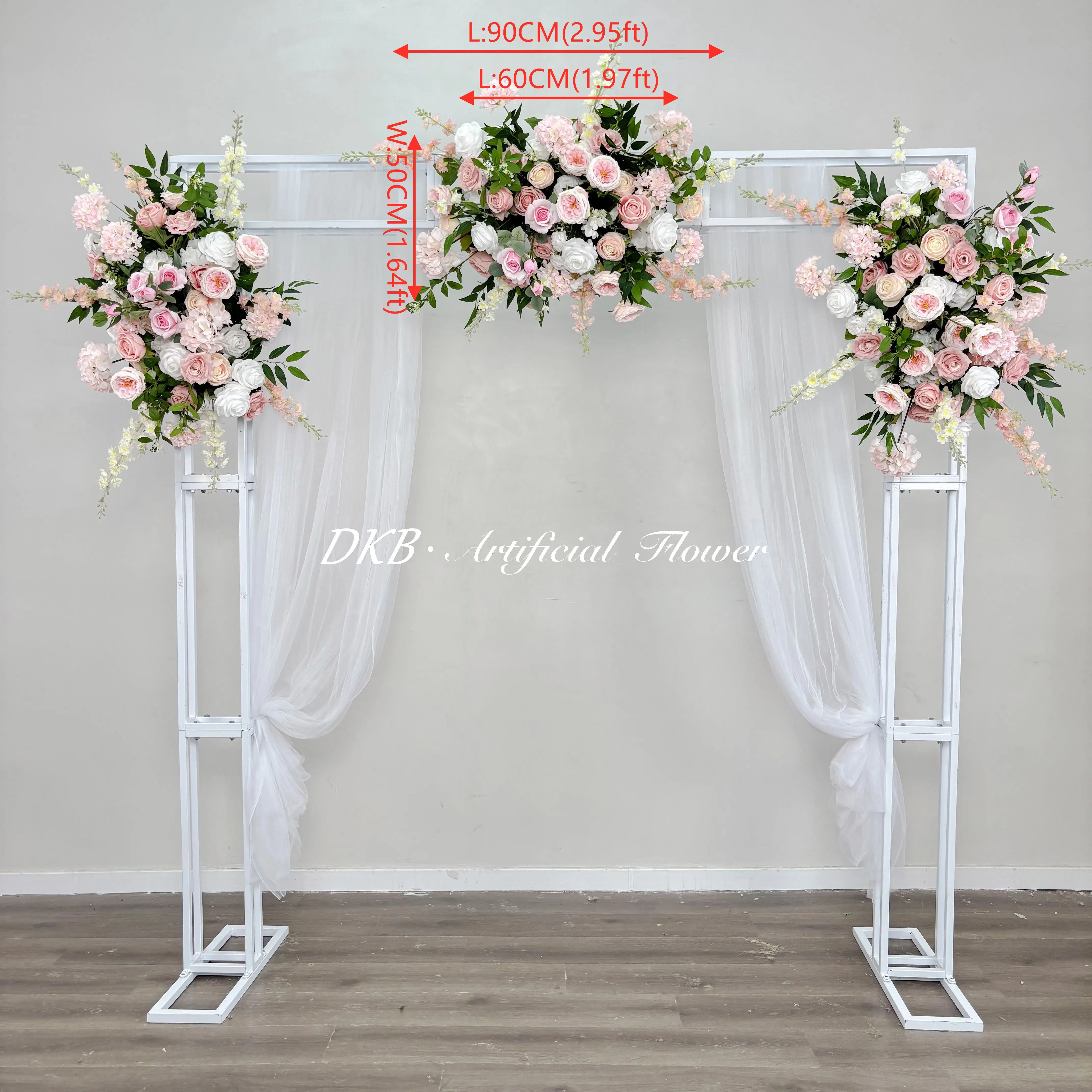 DBK Wholesale  Wedding Colorful Flowers Background  Artificial Wedding Flower Backdrop Silk Plant with Flowers Wed