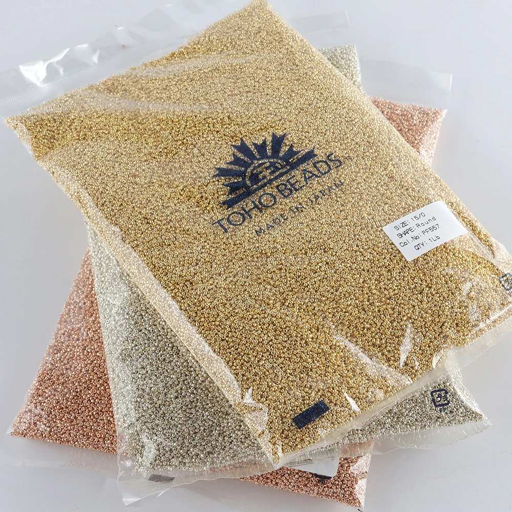 Japanese imported large package 450g metallic TOHO beads 15/0 jewelry accessories for all kinds of DIY handmade beads