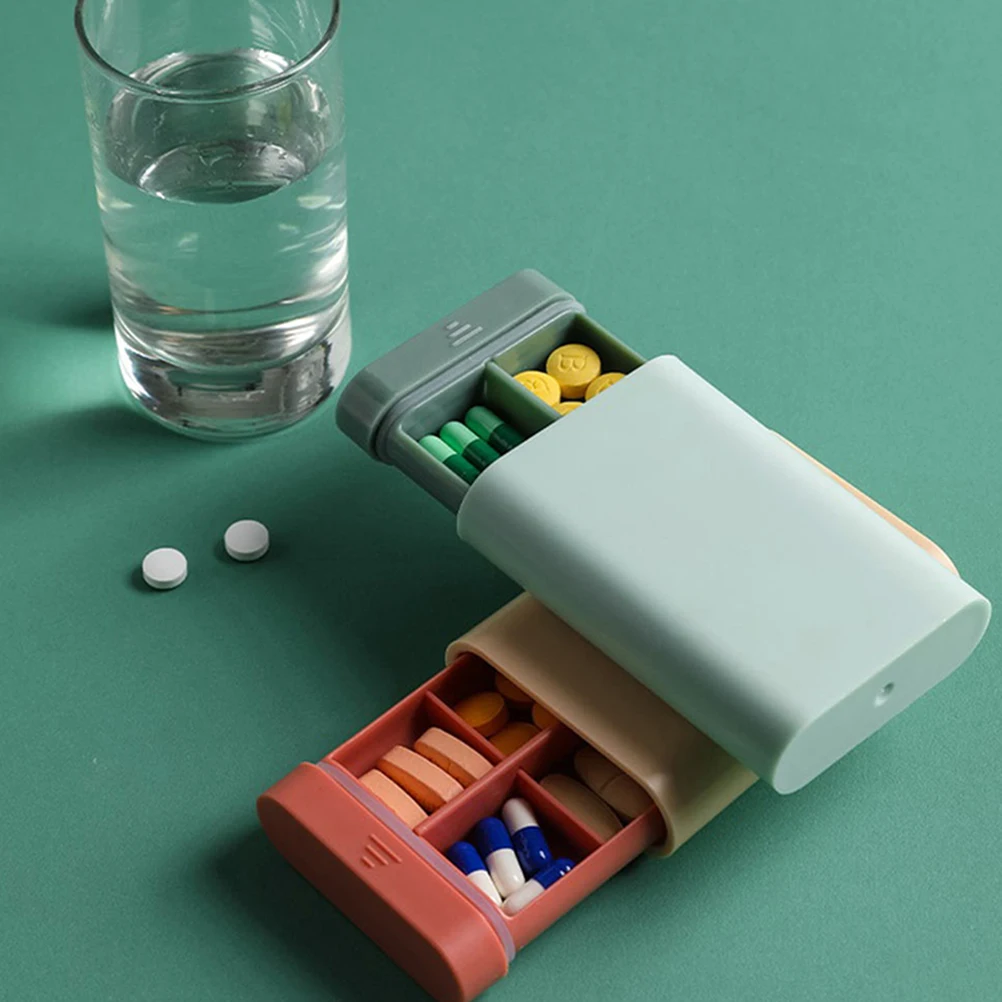 

4pcs Portable Pill Organizer Medicine Storage Box Travel Daily Dose Divider For Pills Jewelry Simple Case Pills Container