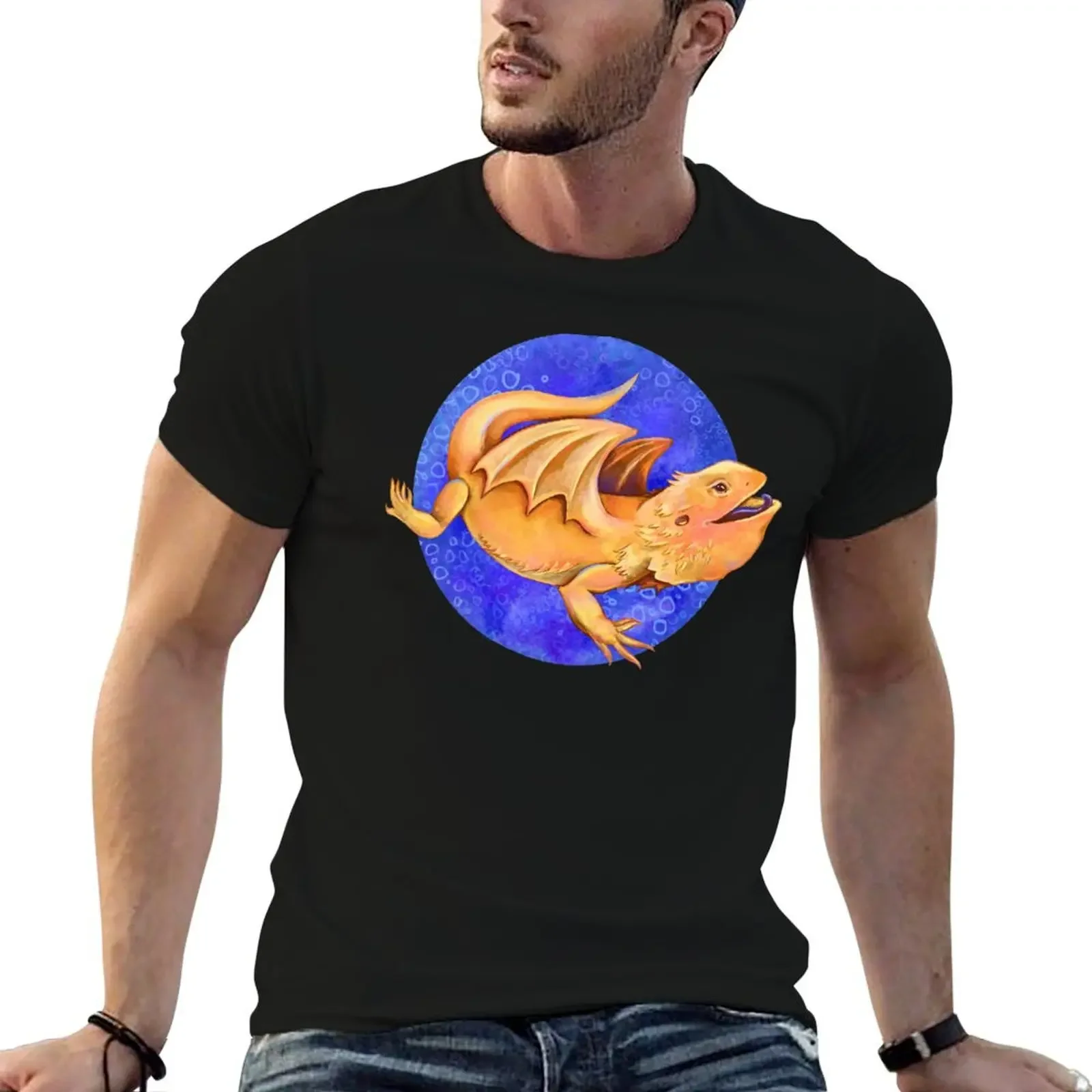 Winged Bearded Dragon T-Shirt baggy shirts heavyweights mens graphic t-shirts big and tall