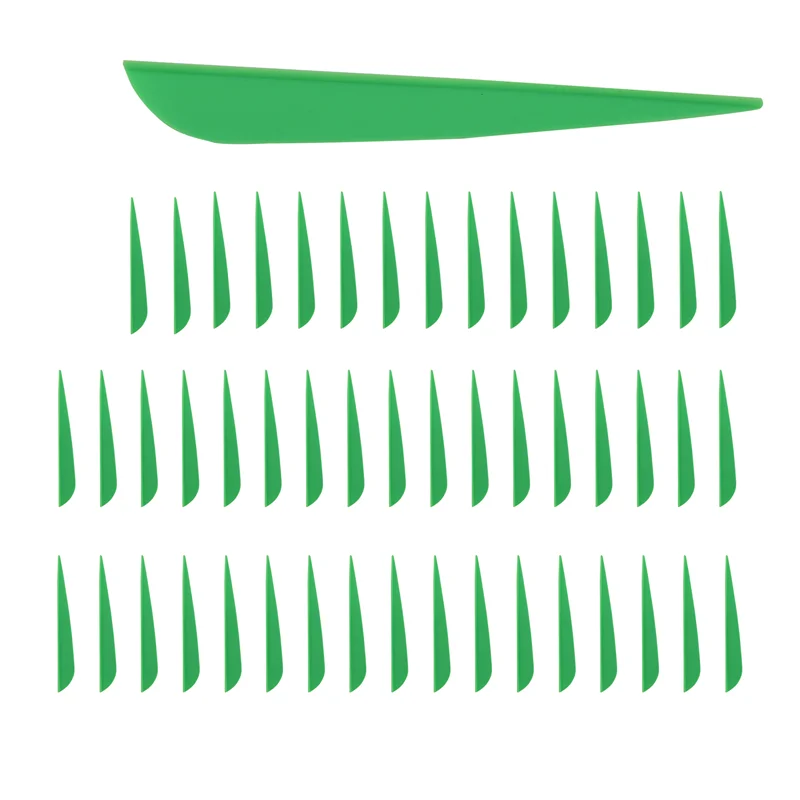 AB30-Arrows Vanes 4 Inch Plastic Feather Fletching For DIY Archery Arrows 50 Pack