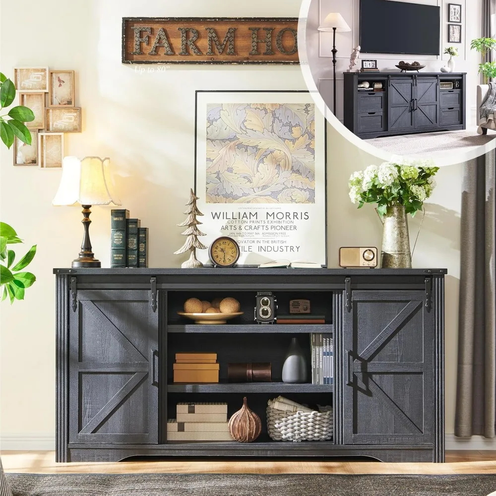 Rustic Entertainment Center for 75-80 Inch TVs, 32