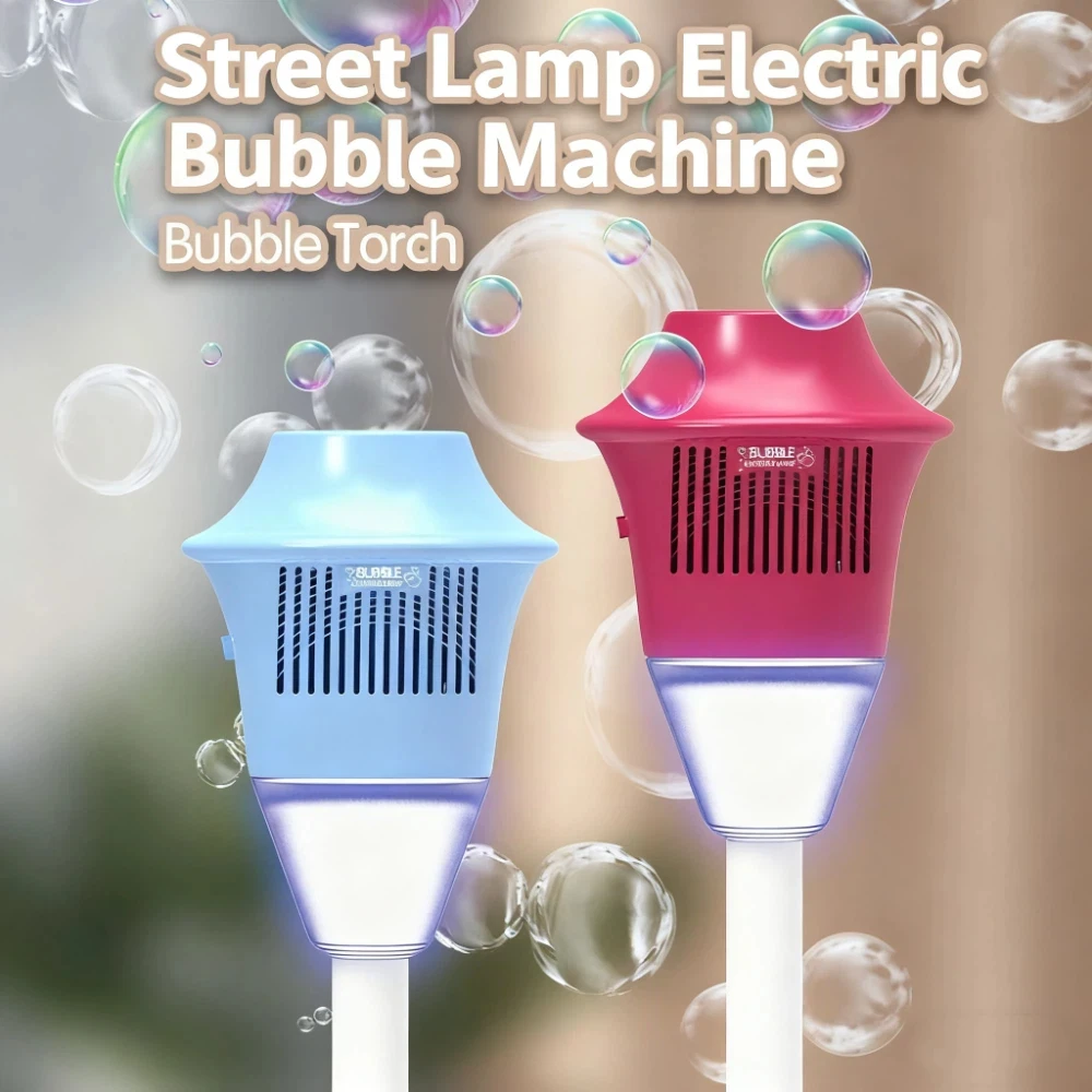 Fully Automatic Stand Bubble Machine with Light & Music Children's Street Light Bubble Machine Bubble Soap Blowing