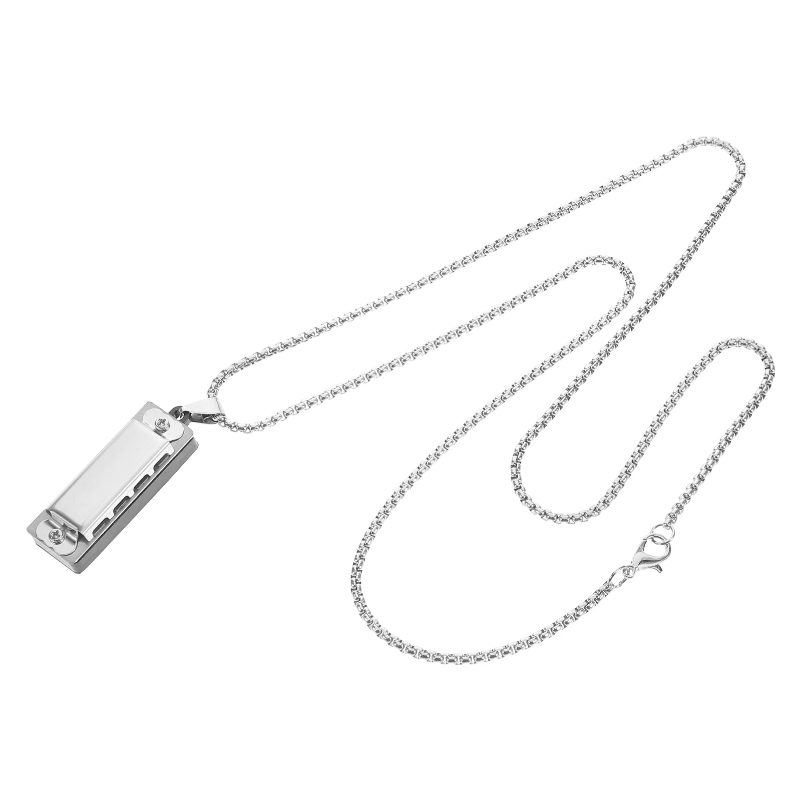 Lightweight Harmonica Necklace Portable Mini Musical Instrument Pendant Cool Music Jewelry Accessory for Men Women