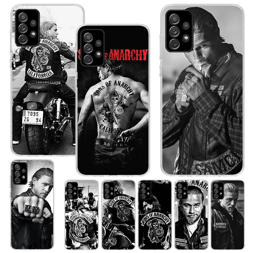 Sons Of Anarchy Black Phone Case For Samsung Galaxy A51 A50 A71 A70 A41 A31 A21S A10 A20E A30 A40 A6 A7 A8 + A9 Soft Silicone Sh