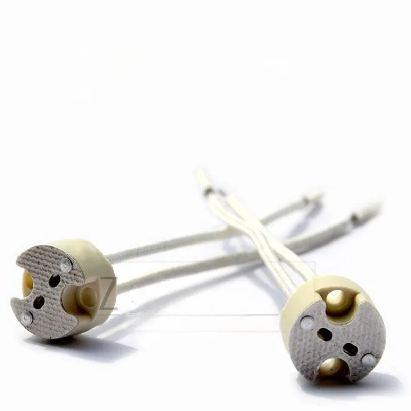 4 Pcs Lab Cold Light Halogen Lamp Oral Light Wick, Ceramic Wick Holder, High Temperature Resistance