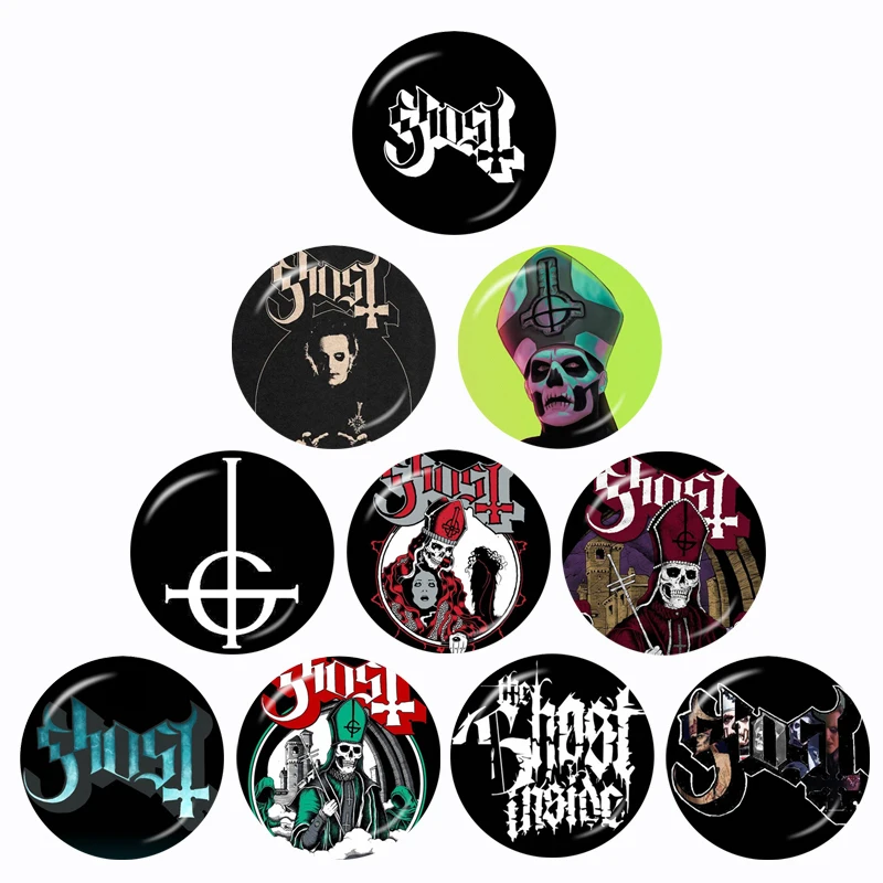 Ghost Band 12mm/16mm/18mm/20mm/25mm/30mm Round Photo Glass Cabochon Demo Flat Back Making Finding