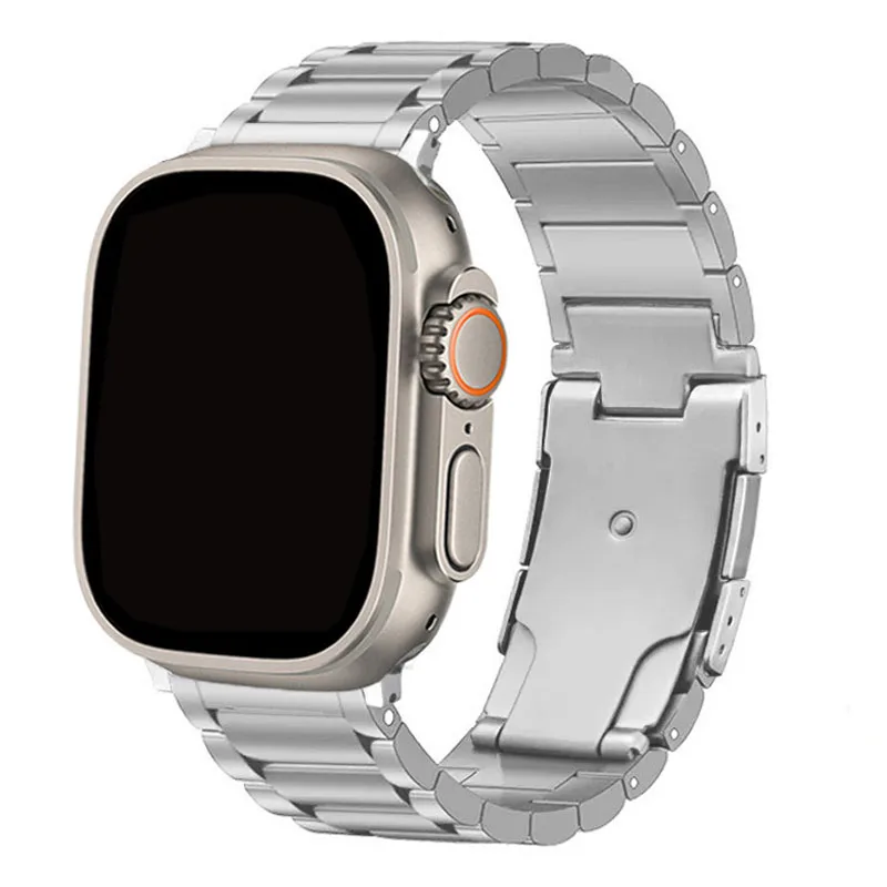 

Titanium Metal Strap For Apple Watch Band 44mm 45mm 40mm 41mm 42mm 38 Link Bracelet iWatch Series 6 5 SE 7 8 9 ultra 2 band 49mm