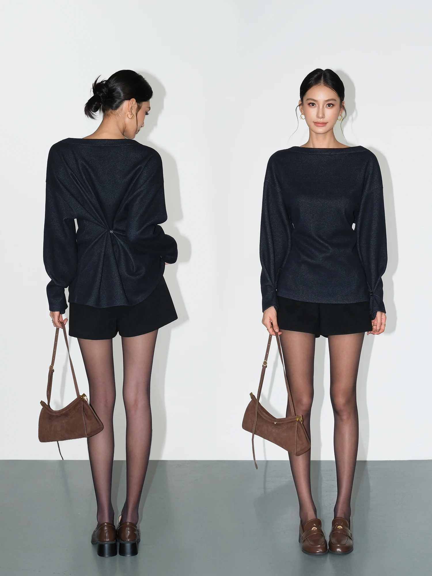 

Женская трикотажная футболка NEVA HU с длинным рукавом, повседневная, свободного кроя, из смесового полиэстера, на одно плечо, с асимметричной талией, с вырезом-лодочкой