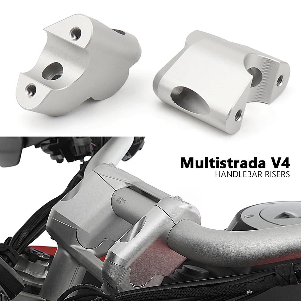 

Motorcycle Accessories Handlebar Risers Clamp Mounting Mount Riser CNC Billet Aluminum For DUCATI MULTISTRADA V4 Multistrada V4