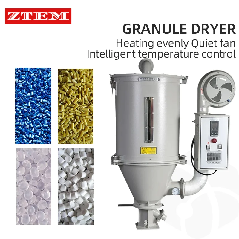 

ZTEM 50kg Vertical Plastic Dryer Automatic Constant Temperature Drying Hopper Industrial Hot Air Drying Barrel Suction Feeder