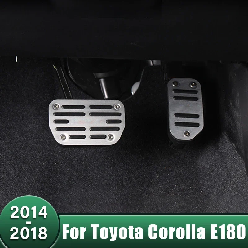 

Aluminium Alloy Car Accelerator Gas Brake Pedal Cover Anti-Slip Pad Accessories For Toyota Corolla E180 2014 2015 2016 2017 2018