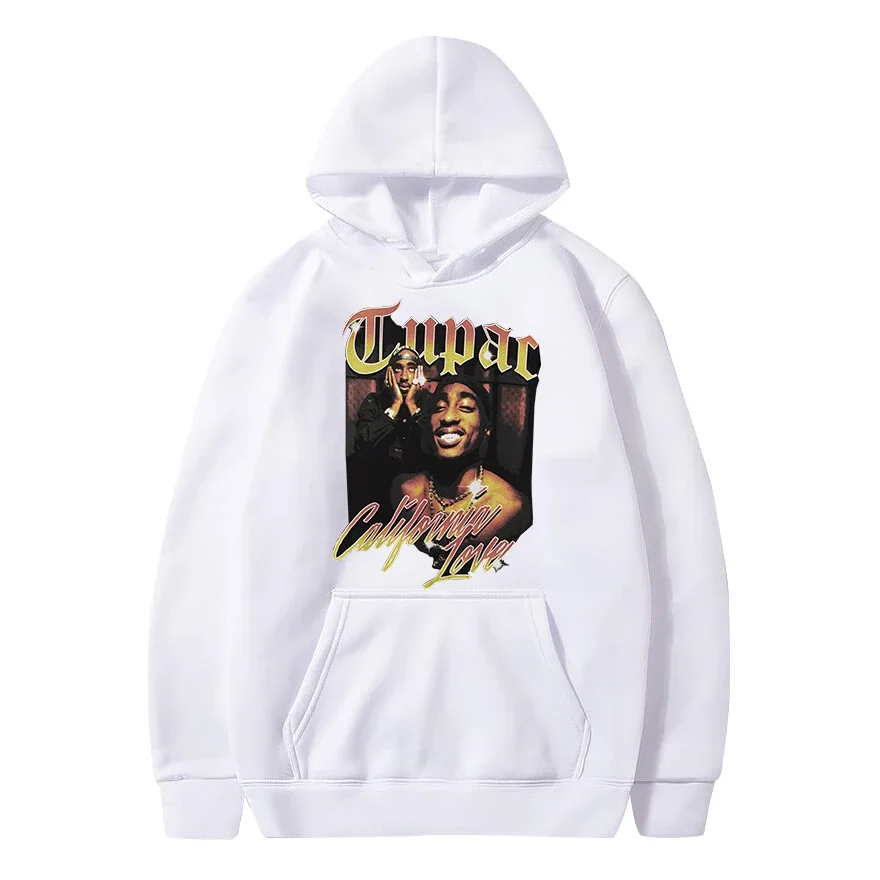 

Rapper Tupac 2pac Hoodies Printed Hooded Jacket Men's Women's Fashion Pullover Sweatshirt Harajuku Unisex Oversized Hoodie