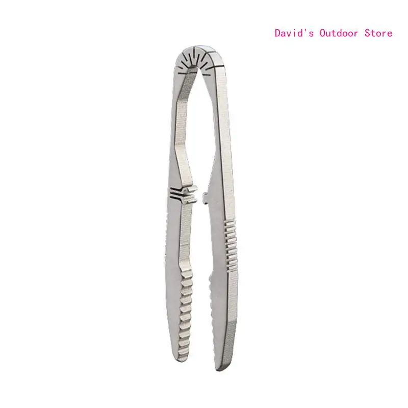 

Titaniums Steel Tweezer Outdoor Travel Small Tweezer Pocket Maintenance Tool X3UA