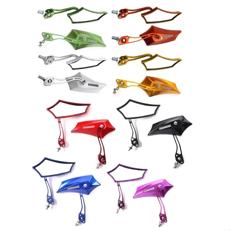 

Y4UA Motorcycle Glass, Convex Handlebar Rear View Side Glass, for Most Bike, Scooters, ATV 8mm 10mm Thread Glass