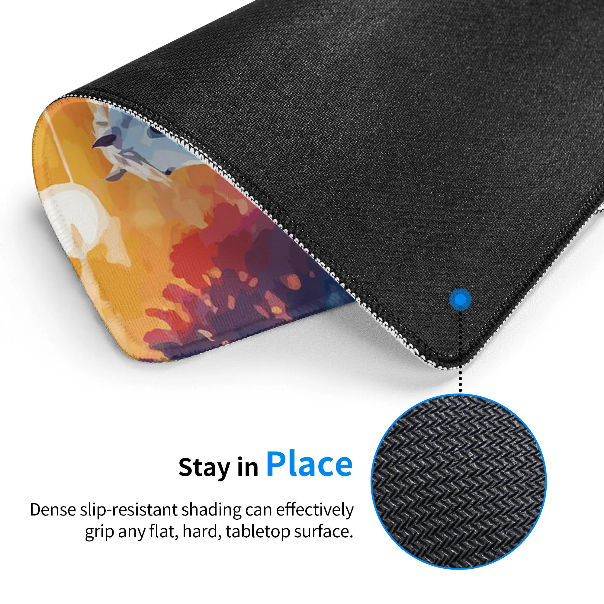 Horse Galloping At Sunset In The Sea Of Flowers Mouse Pad Computer Keyboard Mouse Mat Gamer PC Laptop Desk Mat Office Table Mats