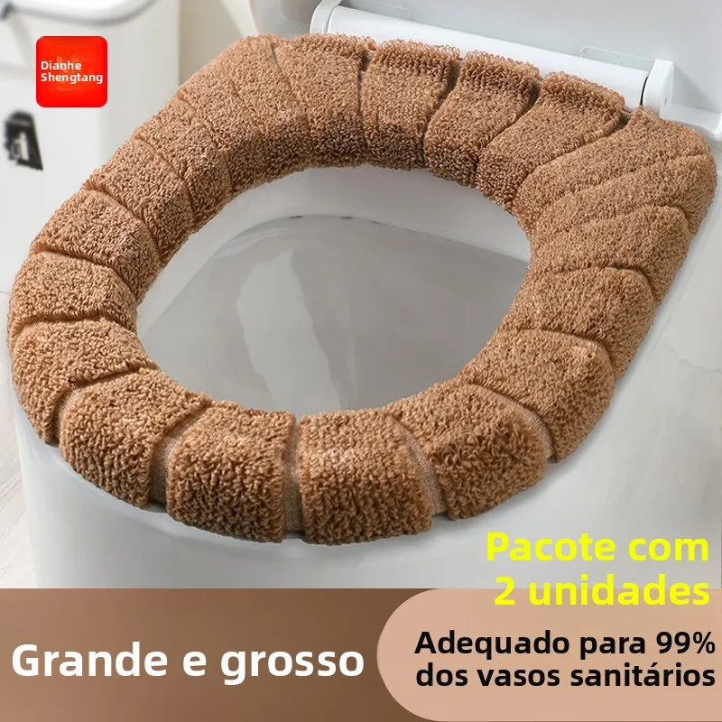 厚みのある便座クッションオールシーズンユニバーサル家庭用トイレマット新しいスタイル冬用厚みのある便座カバー外輪