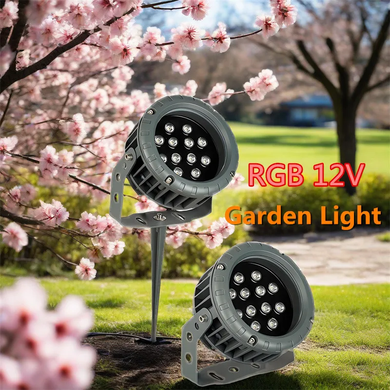 

Garden Path Spotlight Lawn Lamp RGB Led Ip65 Tree Lighting 6W9W Christmas Home Yard Decorations AC12V 220V Terrace Outdoor Park