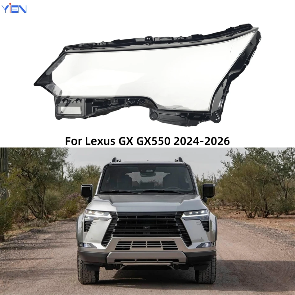 

For Lexus GX GX550 2024 2025 2026 Auto Accessory Front Lamp Lens Glass Lamp Shell Car Front Headlight Lens Cover Lights Shell