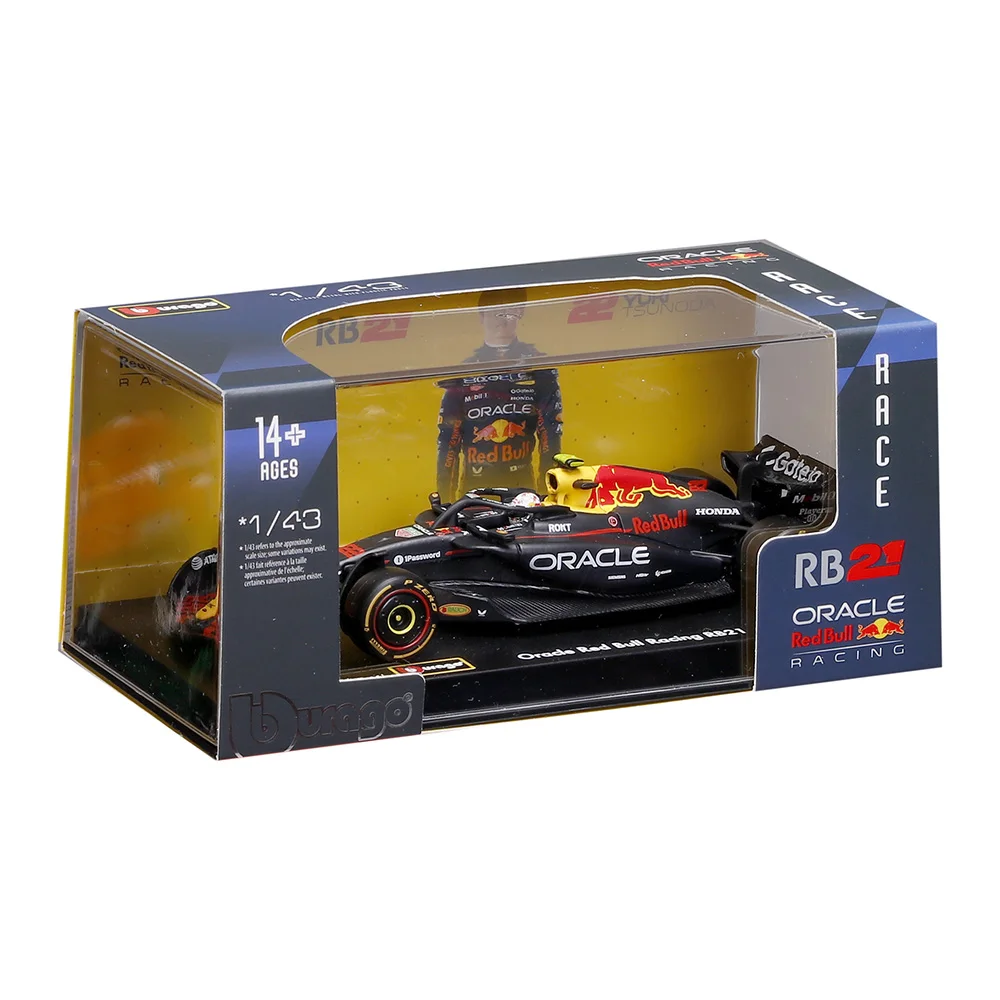 Bburago 1:43 F1 2025 Red Bull RB21 # 1 Verstappen # 22 Yuki Tsunoda Legierung Auto-Modell Spielzeug Sammlerstück mit Acrylbox