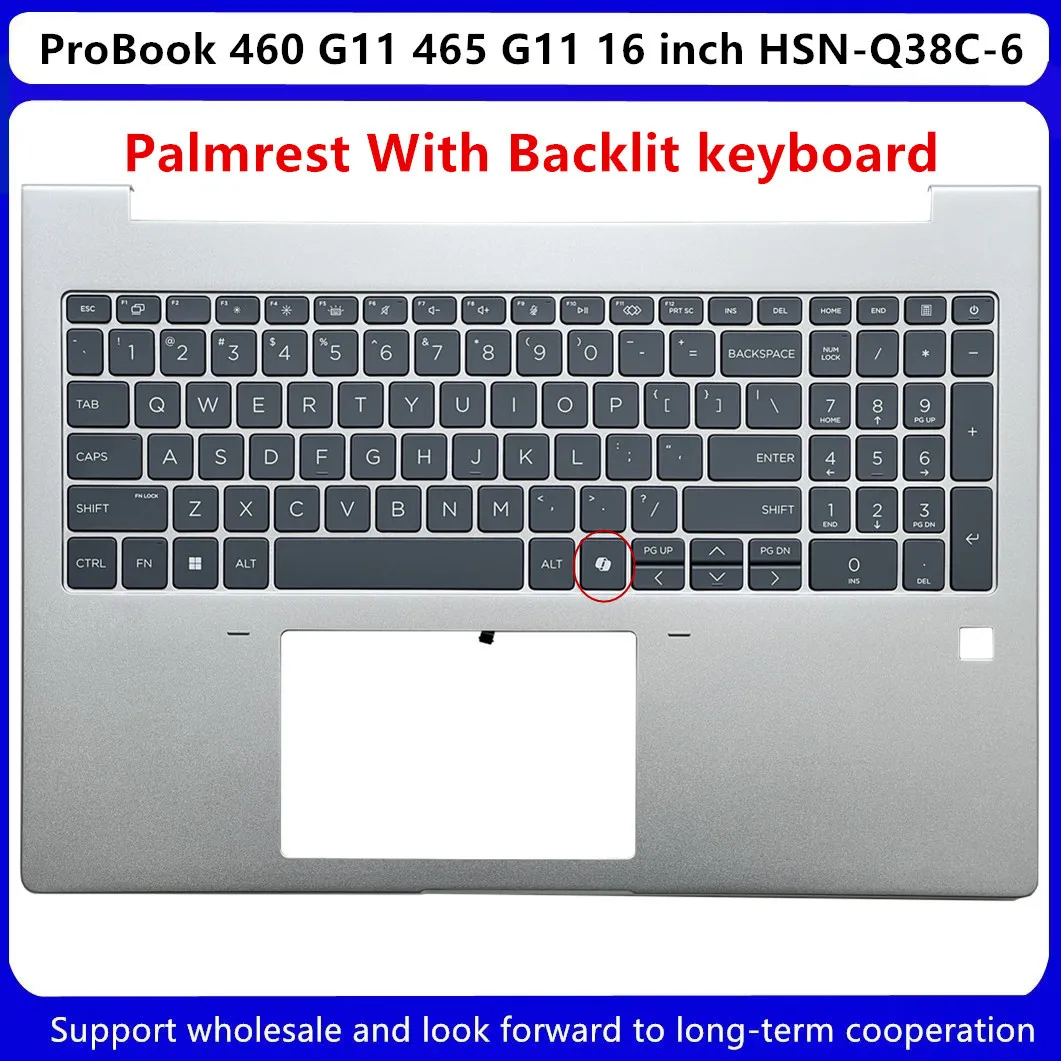 

Новинка для Kailxuling ProBook 460 465 G11, 16-дюймовый верхний чехол HSN-Q38C-6, чехол для упора для рук с клавиатурой C Shell