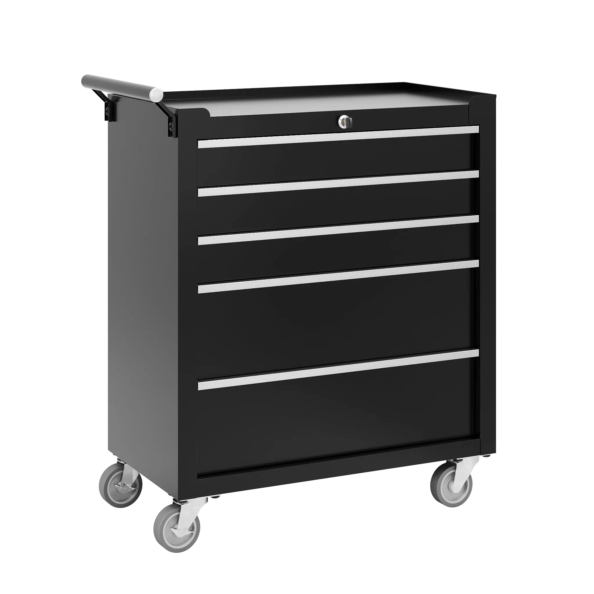 Rolling Tool Chest, 5 Drawers Tool Storage Cabinet, Toolbox with Wheels, Portable Tool Cabinet Organizer with Locking
