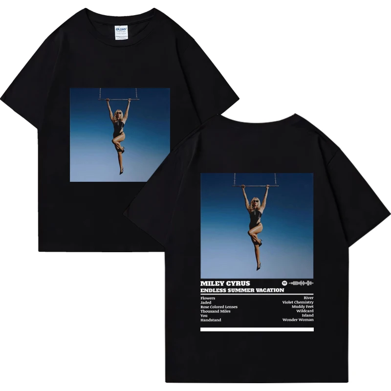 

Hot Singer Miley Cyrus New Music Album Graphic T Shirt Men Women Fashion Casual Loose short sleeve t-shirts Unisex Funny Tops