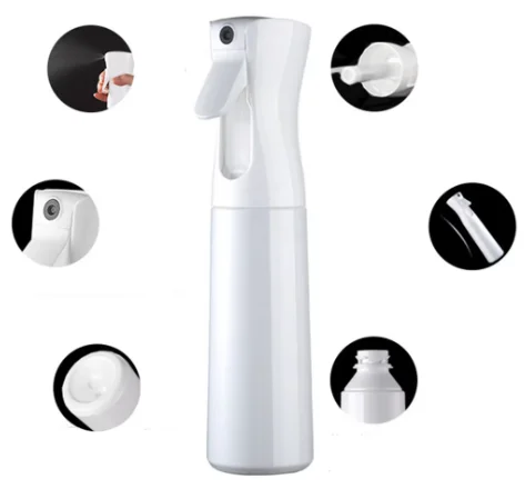 High Pressure Continuous Mist Spray Bottle for Hair Care And Makeup Water Replenishing Separate Press Bottle