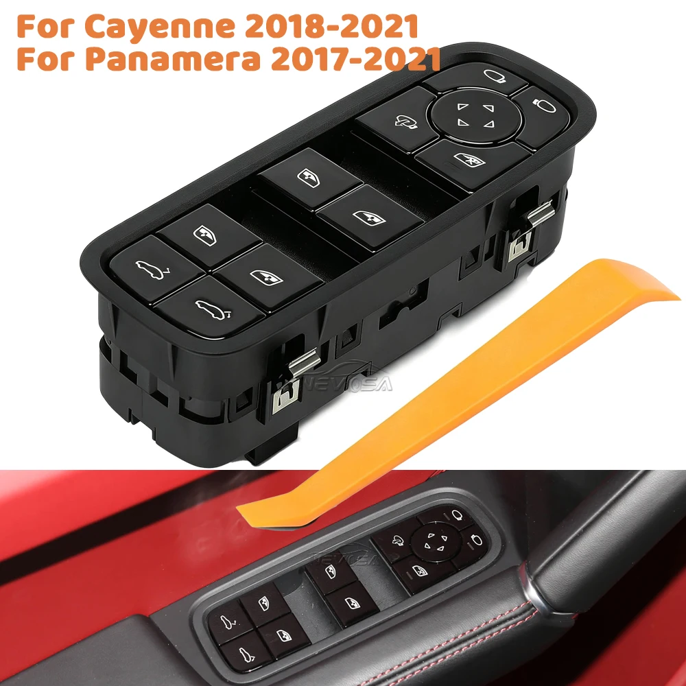 For Porsche Cayenne Macan Panamera 2003-2006 2018-2021 Driver Power Window Control Switch Glass Rearview Mirror Adjust Button view 4