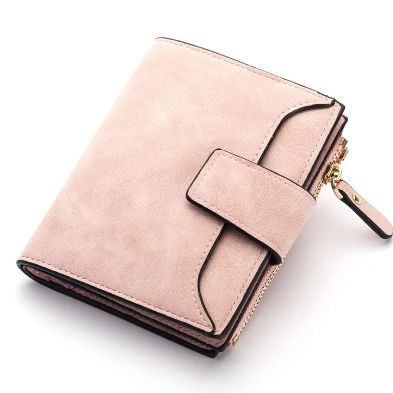 

New Leather Women Wallet Hasp Small and Slim Coin Pocket Purse Women Wallets Cards Holders Luxury Brand Wallets Designer Purse