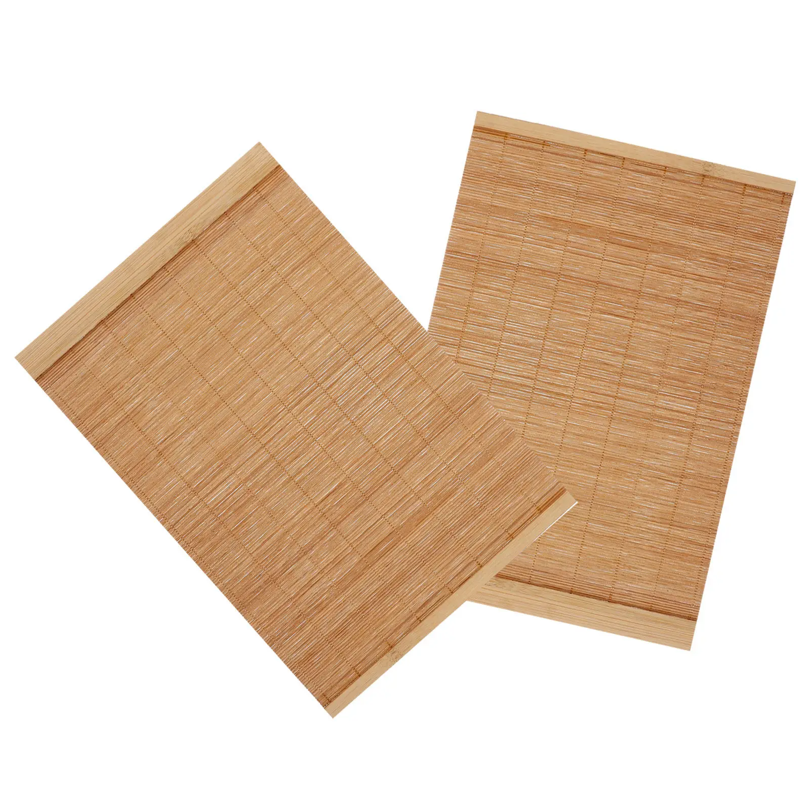 2Pcs Japanese Style Bamboo Insulated Placemat Heat Proof Table Mat for Cups Bowls Bottles Dining Desk Decoration Home Table