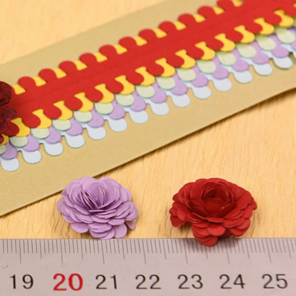 

60 Pcs Colored Paper Quilted Set Floral Flowers Quilling Kits Student Petals for Crafting