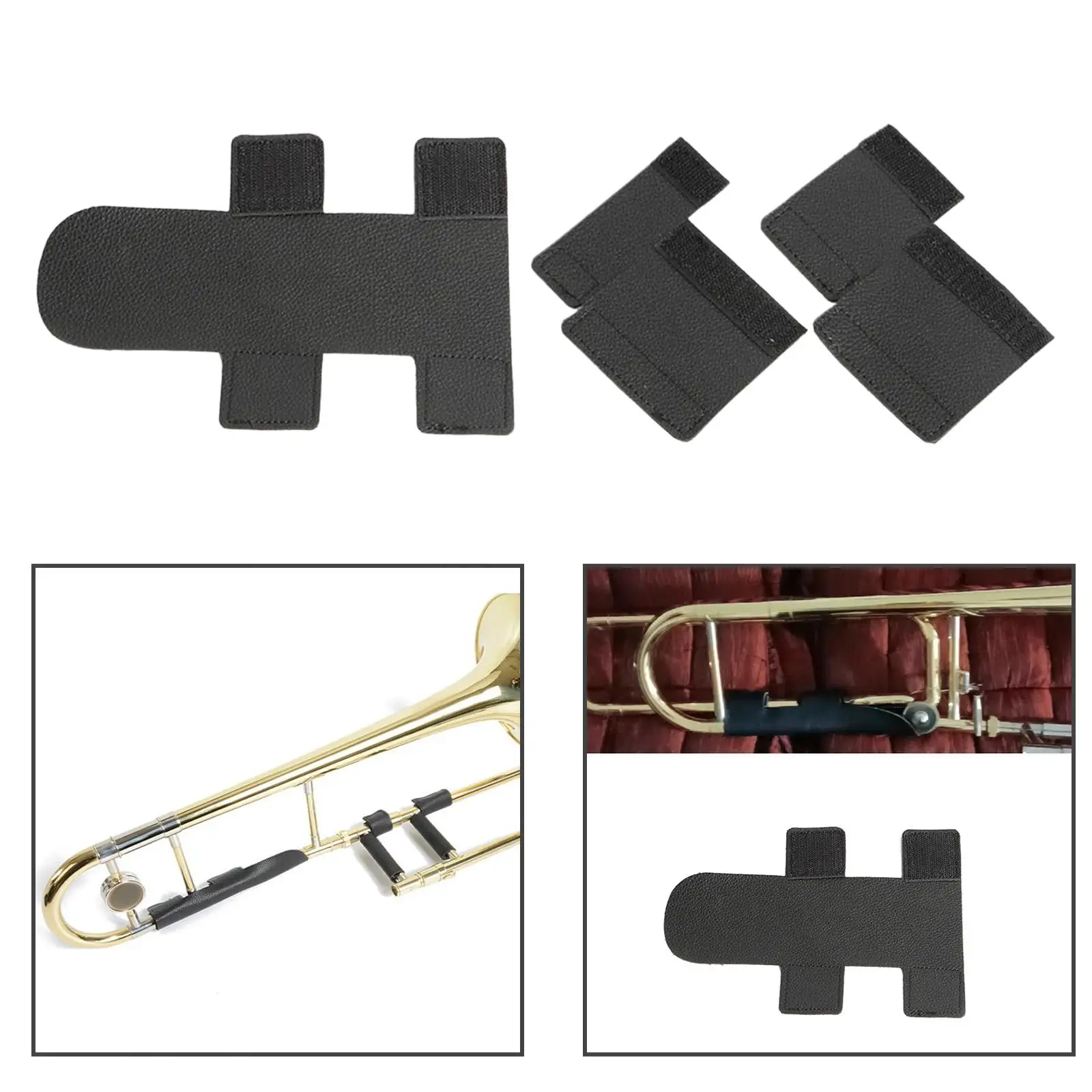 Trombone Guard Pad Instrument Protect Leather Surface Grip Hand Cushion for Orchestra Band Euphonium Brass Instruments Tuba
