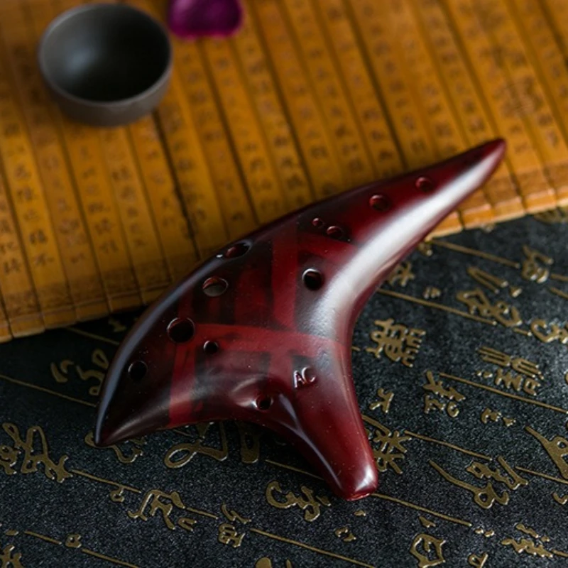 

Окарина с 12 отверстиями, тон Alto C, для звукотерапии, духовного расслабления, керамическая, для медитации, музыкальный инструмент Орфа