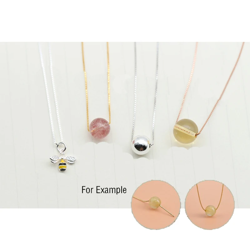 Wholesale Genuine 925 Sterling Silver Piercing Box And O Chain Making DIY Handmade Necklace Accessories
