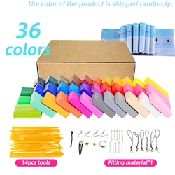 36 Colors Polymer Clay DIY Soft Clay Set Molding Craft Oven Bake Clay,art Creation, Christmas Gifts