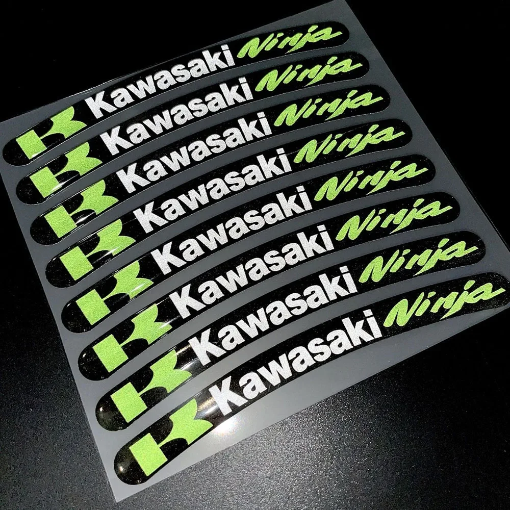 Kawasaki Ninja Car Wheel Stickers 13-19 Inch Universal Motorcycle Tire Modification Waterproof Drip Glue Decorative Stickers