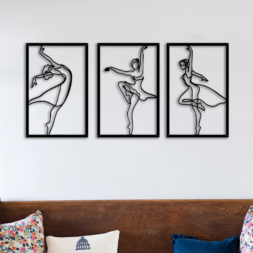 Descubra a Dança Abstrata: Uma Nova Forma de Decoração com a Arte de Dança Feminina em Metal
