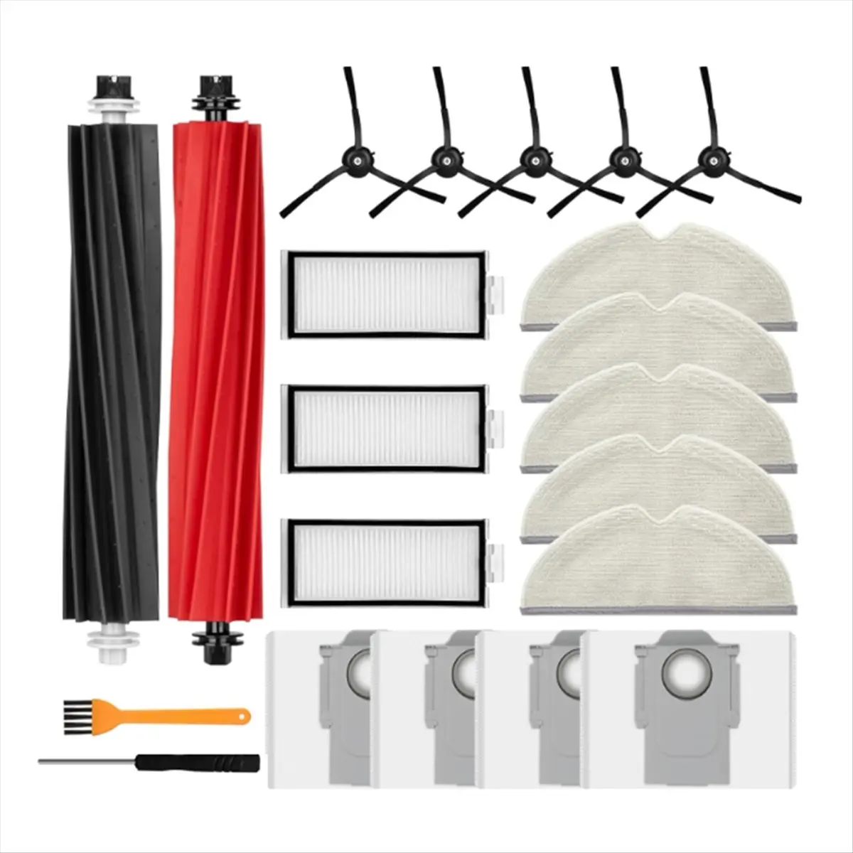 A367U Aug. Replacement Parts for Q5 Pro+/Q5 Pro/Q8 Max+/Q8 Max Vacuum Parts Roller Side Brush Filter Mop Pad Dust Bag