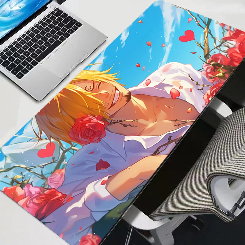 Computer Mouse Pad Gaming One Piece Sanji Anime MousePad Large Mouse Pad Gamer Keyboard Pad XXL PC Desk Mat Tapis Souris - view 5