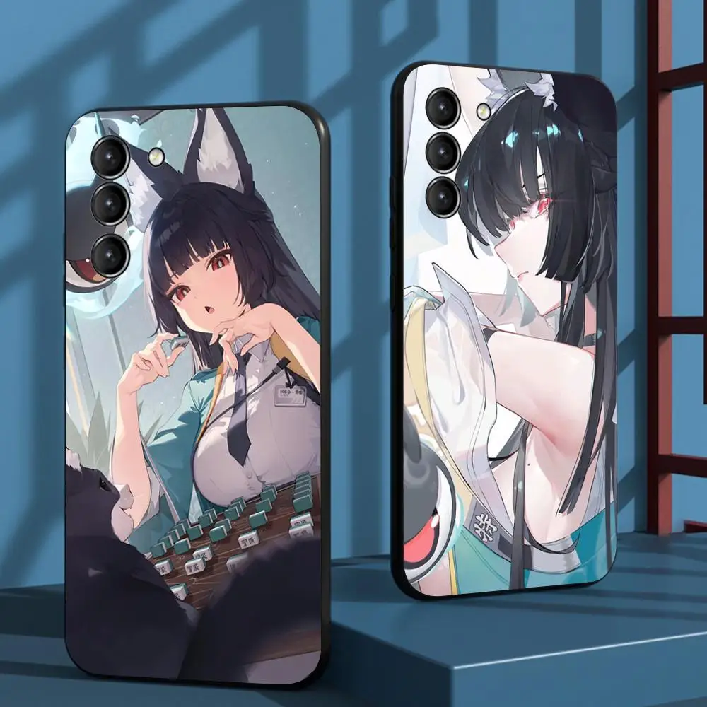 Hoshimi Miyabi cool game girl ins Phone Case For Samsung Galaxy S25 S24 S23 S22 S21 S20 Plus Ultra Note20 Limited Soft Black