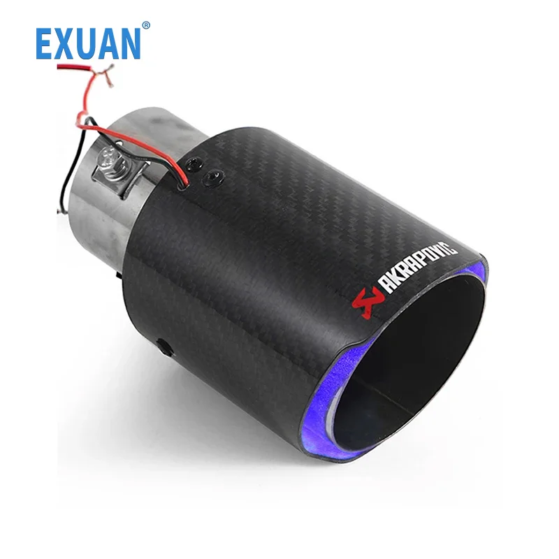 Car Tailpipe Flaming Car Exhaust Modification Cool Carbon Fibre High Temperature Resistant Universal Flame Light Glowing