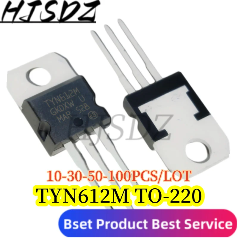 【10-30-50-100PCS/LOT】New TYN612M TYN612 TO-220 600V 12A Unidirectional thyristor In Stock